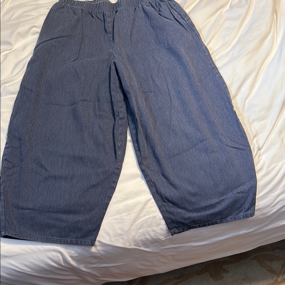 April Meets October Los Angeles Pant in Blue/Grey 
Sz: L/XL